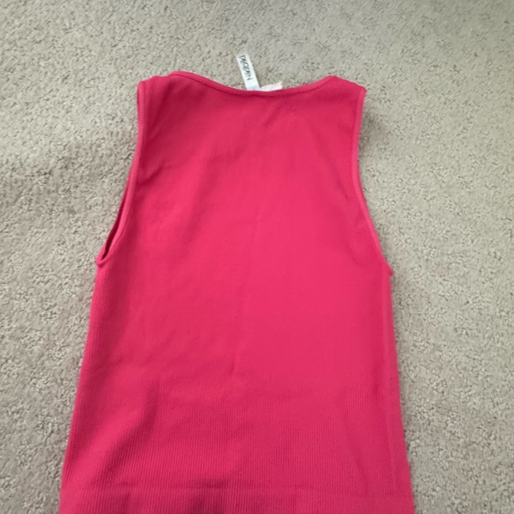 Nikibiki Pink Ribbed Cropped Tank Top - Picture 2 of 3